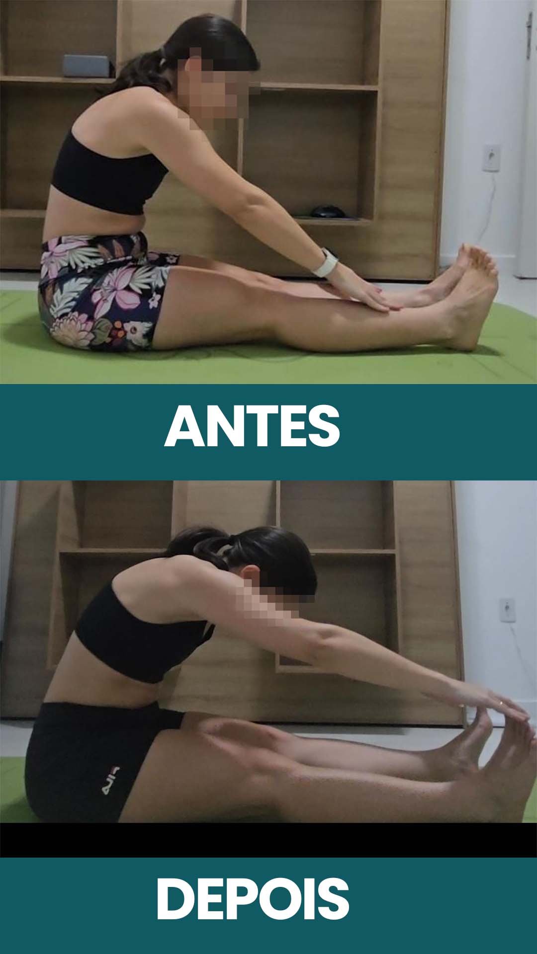 Transformação da Milena, antes e depois