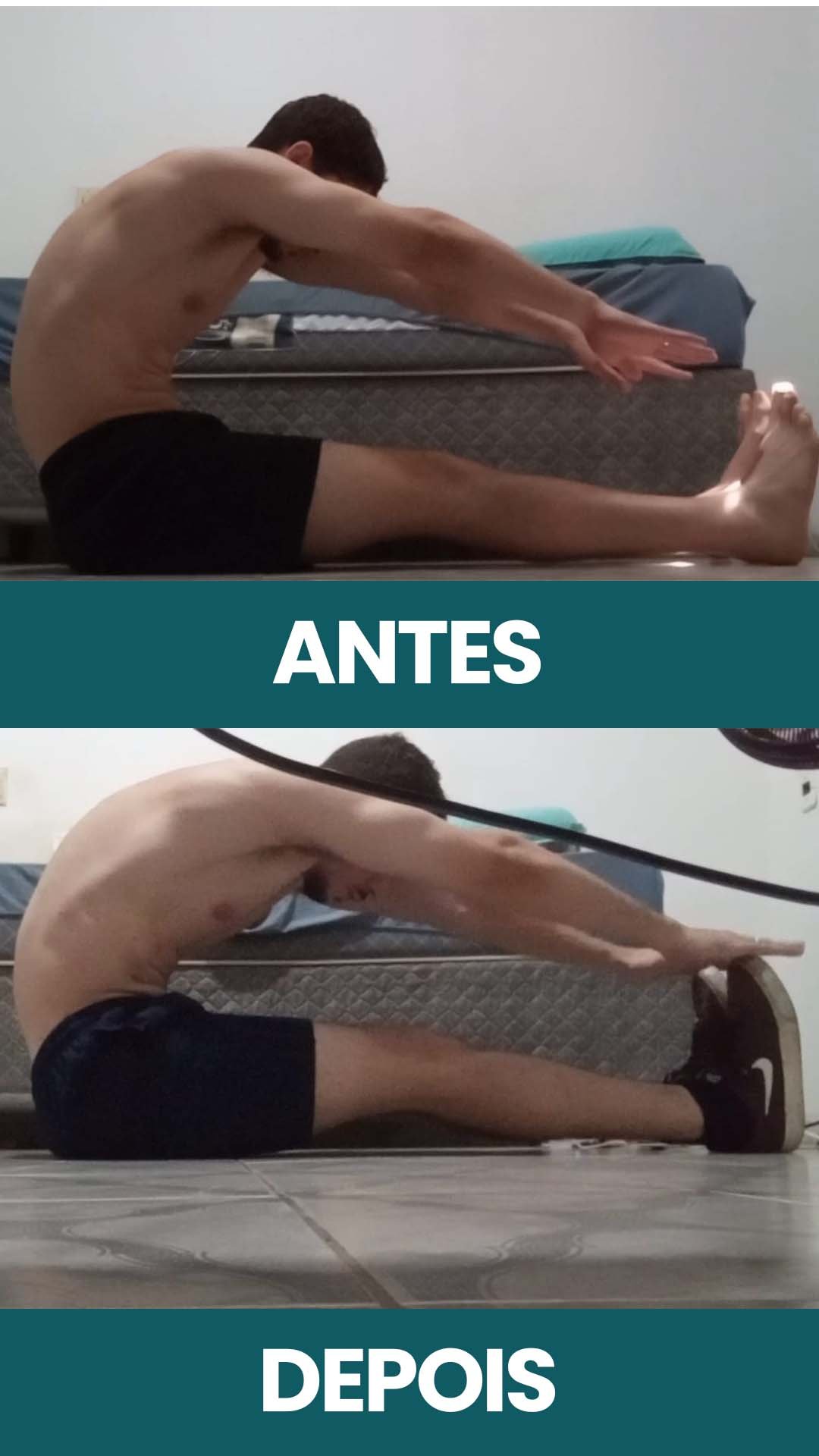 Transformação do Tiago, antes e depois